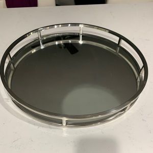 Chrome and mirrored Tray